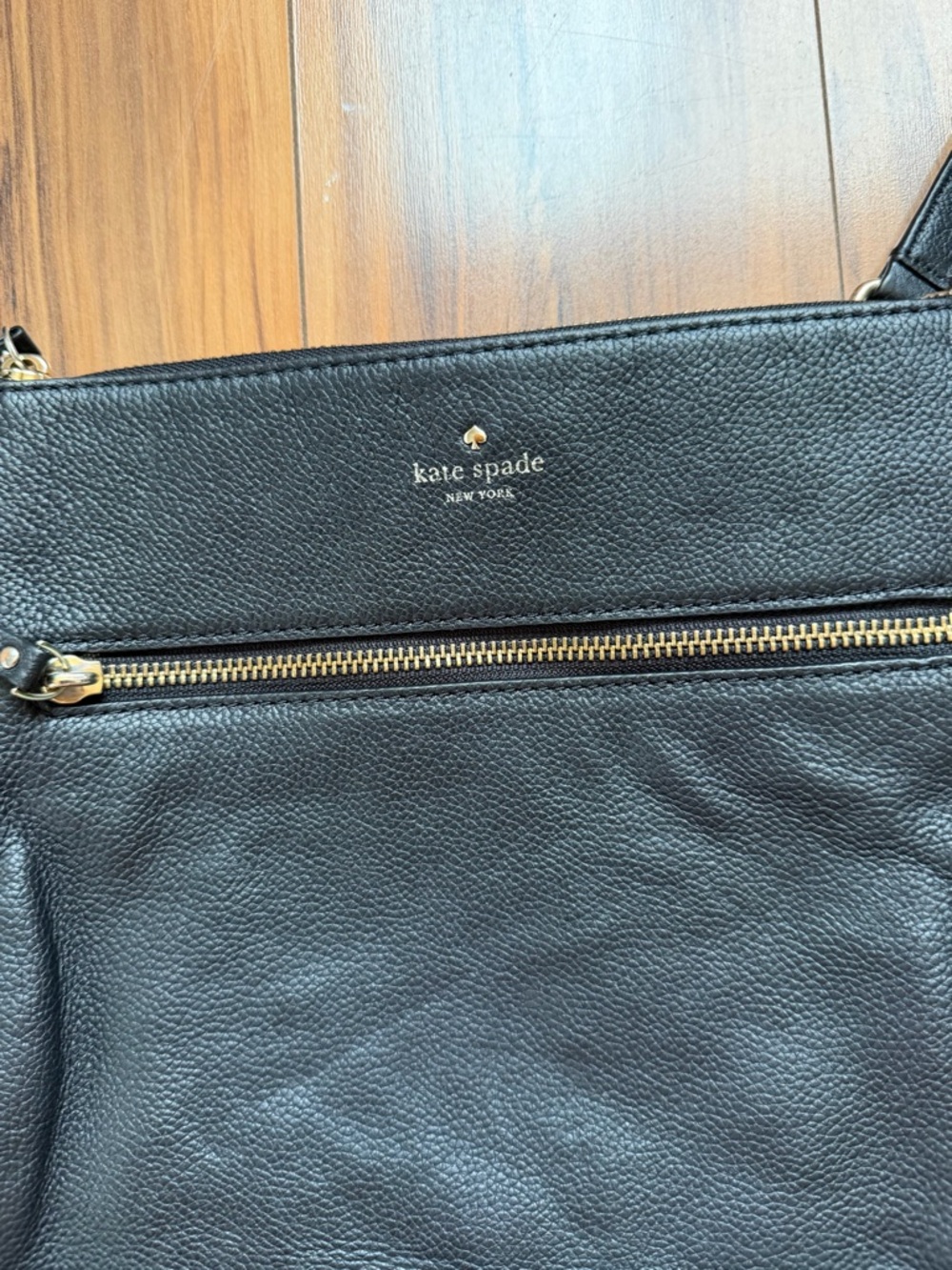 kate spade Black Leather Crossbody with Gold Hardware - Picture 2 of 9
